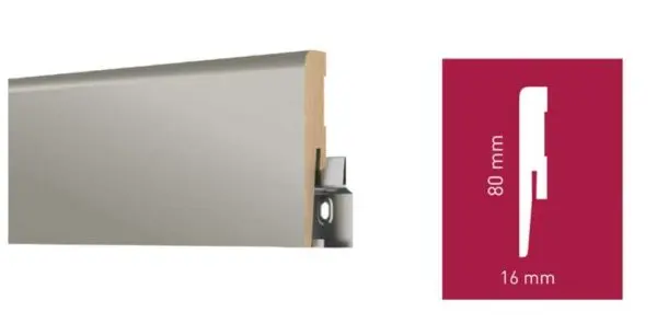 Плинтус MDF Arbiton Cavare ML0801 Taure (2420х80х16мм)