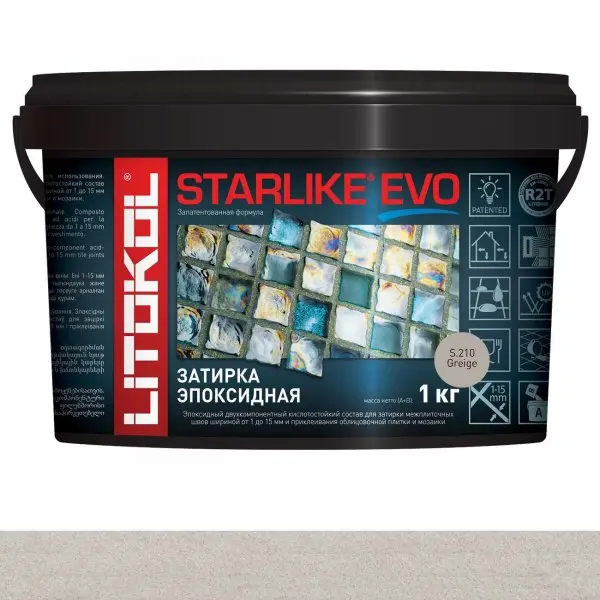 Затирочная смесь Litokol Starlike Evo S.210 Greige 1 кг